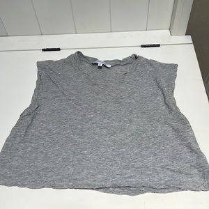grey cropped tank top